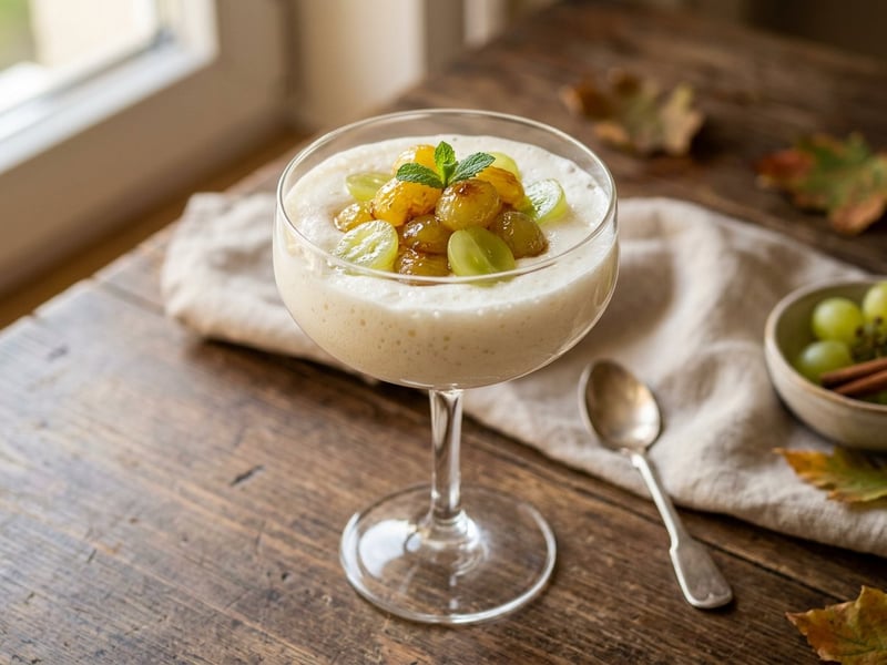 Baden Riesling Wine Foam Cream with Grapes | Fruity & Elegant