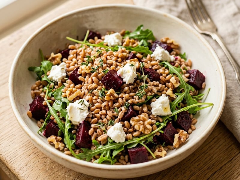 Italienischer Farro-Salat | Mit Roter Bete & Ziegenkäse