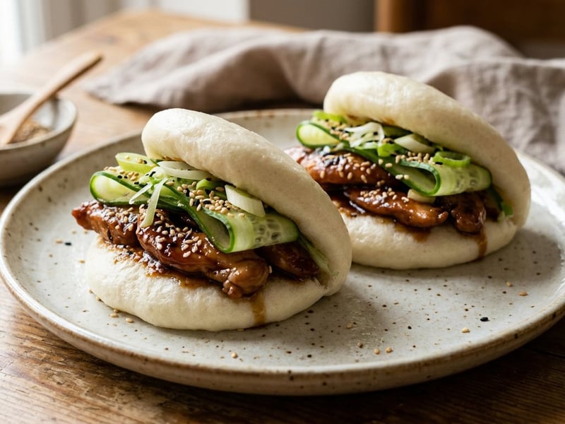 Teriyaki Chicken Bao Buns | Fluffig & saftig