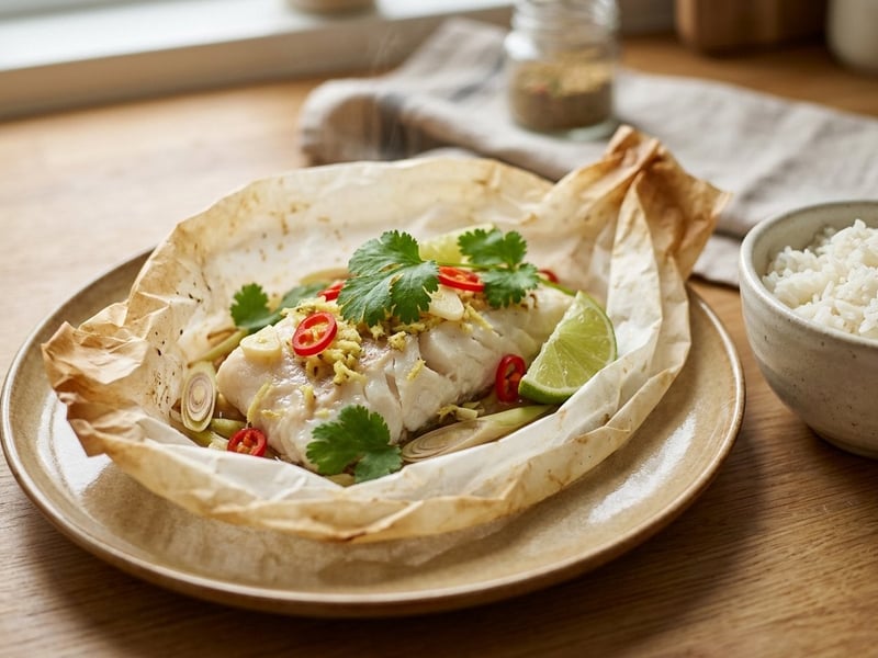 Pla Op Samunphrai | Aromatic Thai Baked Fish