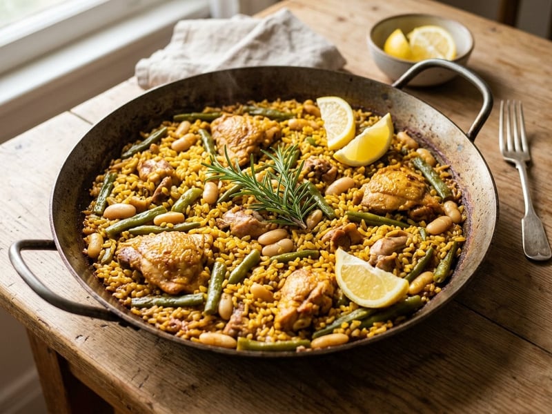 Paella Valenciana | Spanische Hähnchen-Reispfanne
