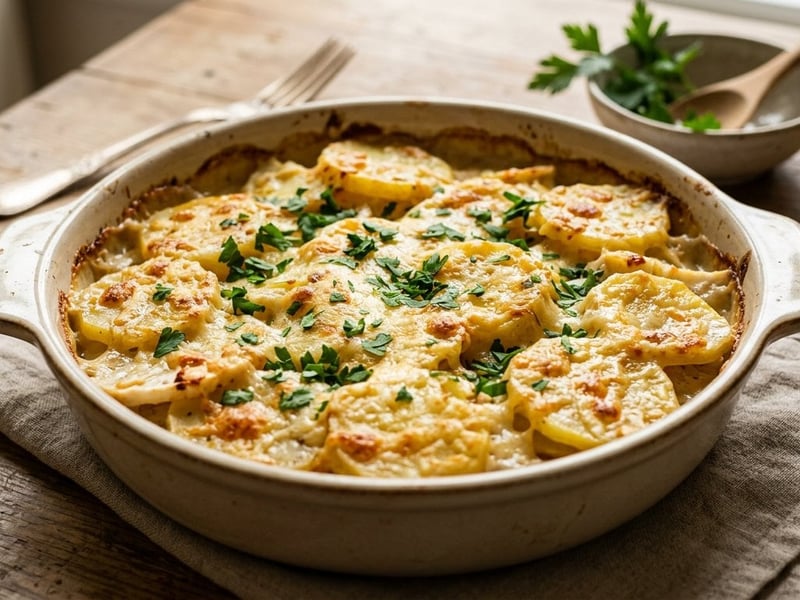Potato and Celeriac Gratin | Hearty & Savory Baked