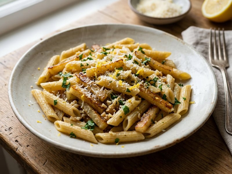 Pasta mit Kohlrabi & Zitrone | Feine Herbst-Pasta
