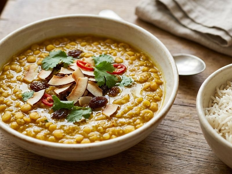 Bengalisches Cholar Dal | Festliches Linsen-Curry mit Kokos