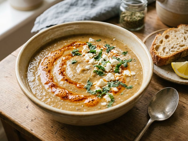 Köz Patlıcan Çorbası | Türkische geröstete Auberginensuppe