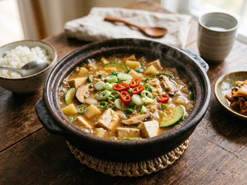 Doenjang-Jjigae mit Tofu | Herzhafter koreanischer Eintopf