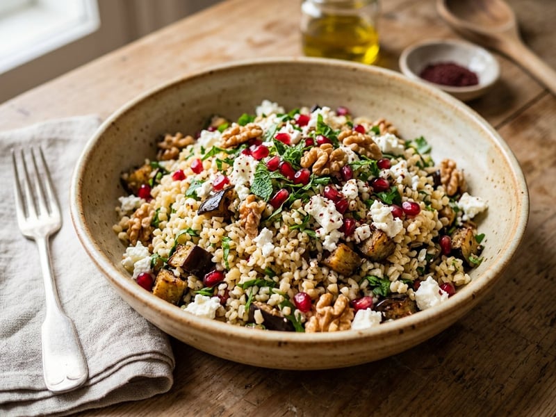 Turkish Eggplant Bulgur Salad | Patlıcanlı Bulgur
