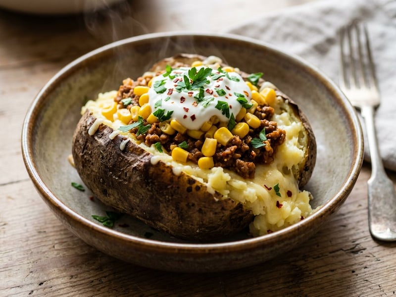 Kıymalı Kumpir | Turkish Baked Potato with Minced Meat