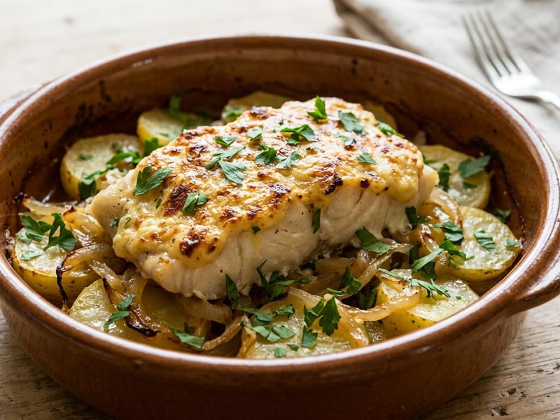 Bacalao Gratinado con Alioli | Baked Cod