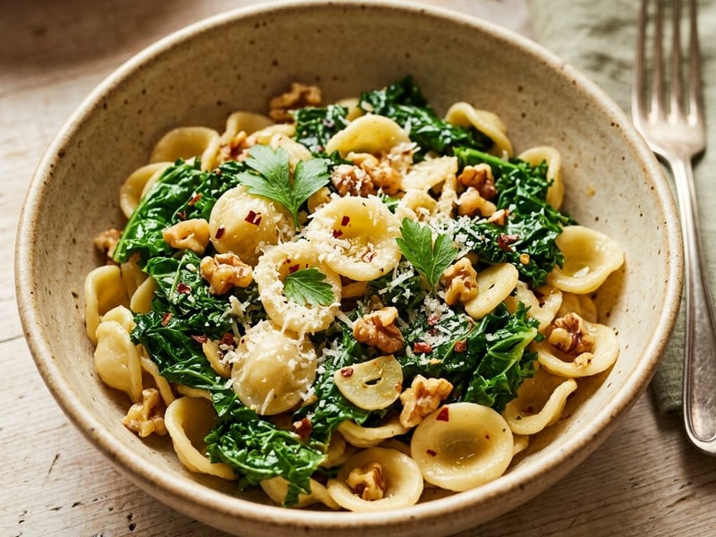 Orecchiette with Kale | Spicy & Nutty in 20 Minutes