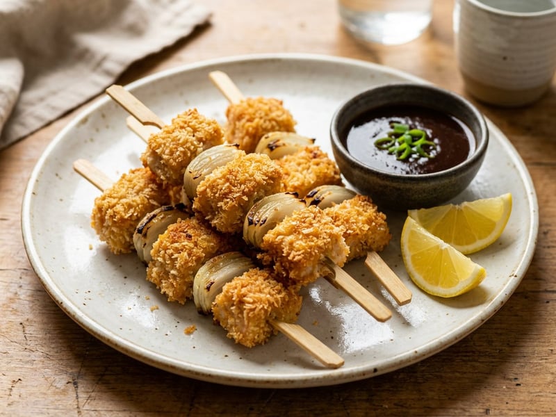 Japanisches Tori Kushikatsu | Knusprig & saftig
