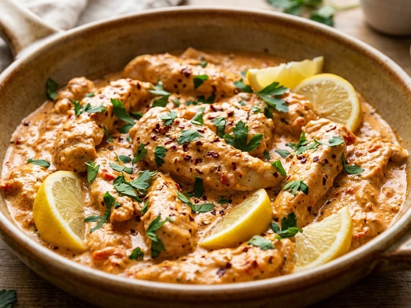 Griechisches Hähnchen Tirokafteri | Feierabend-Pfanne