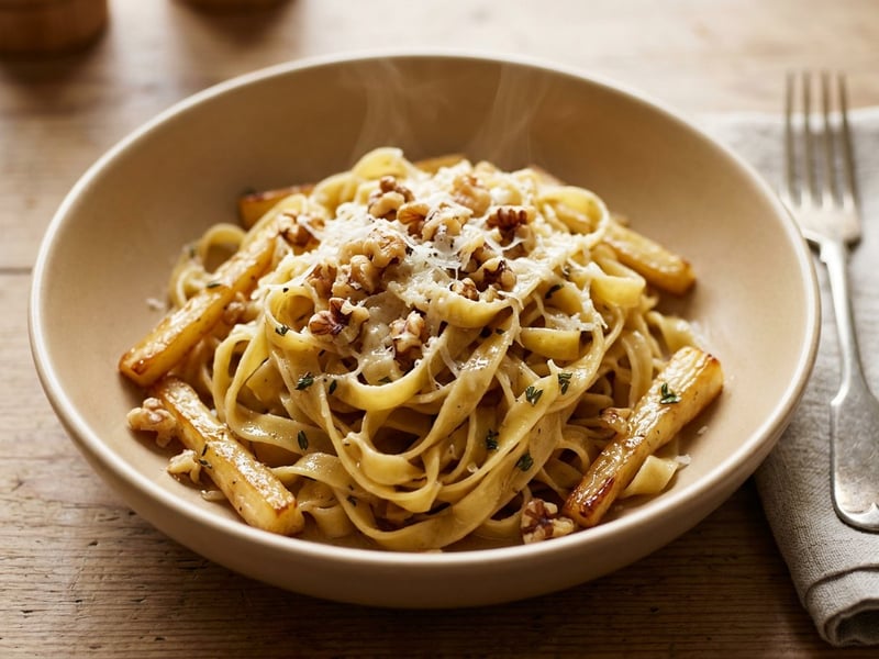 Tagliatelle mit karamellisierten Pastinaken | Feiner Herbstgenuss