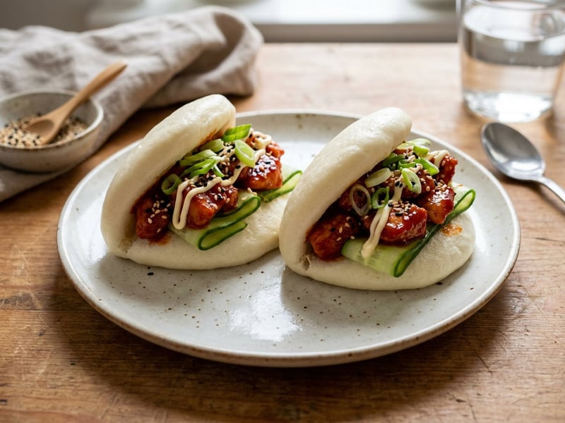 Korean Chicken Bao Buns | Fluffig & würzig glasiert