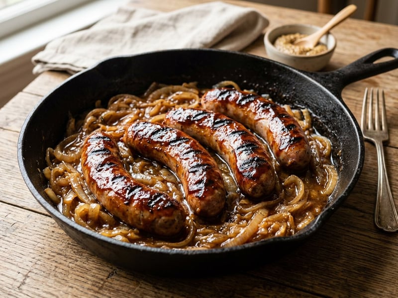 BBQ Beer Brats | Saftig in Bier geschmort & kross