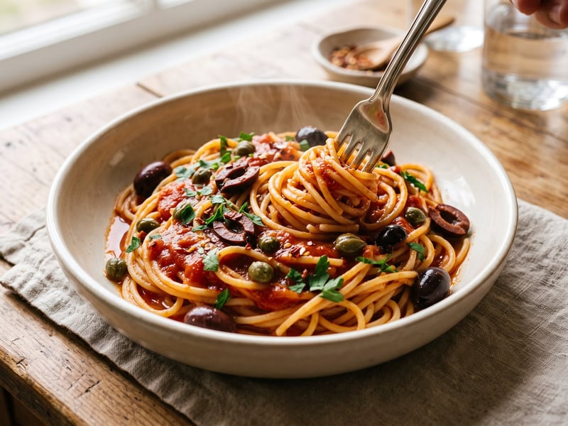Spaghetti alla Puttanesca | Aromatisch & Pikant