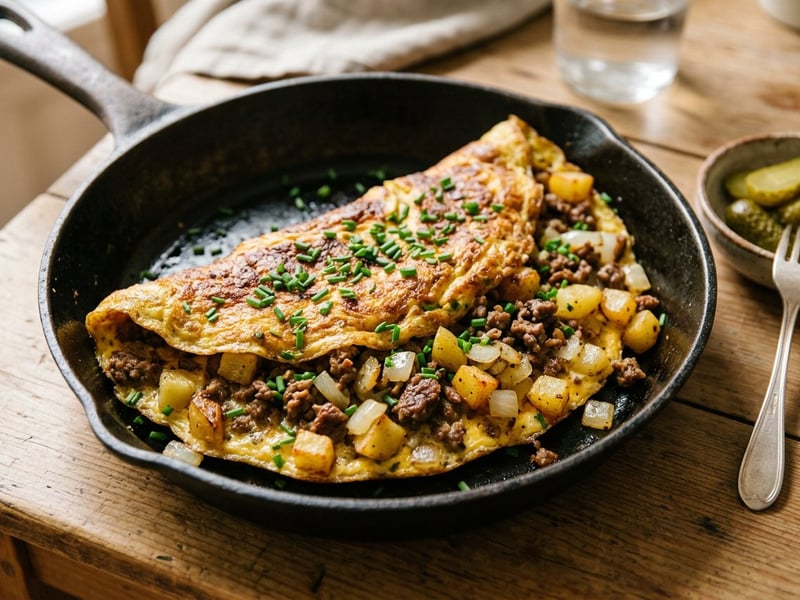 Hearty Farmer's Omelette with Minced Meat | In 20 Minutes
