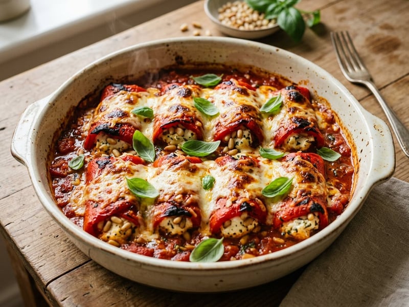 Involtini di Peperoni al Forno | Delicate Sweet Pepper Rolls