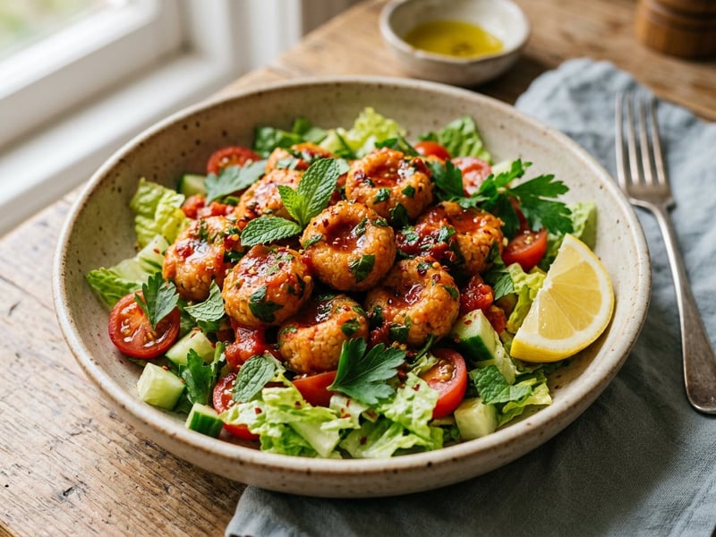 Fellah Köftesi Salad | Spicy Bulgur Ball Salad