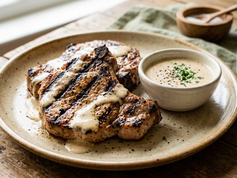 BBQ-Schweinekoteletts | Saftig mit Alabama White Sauce
