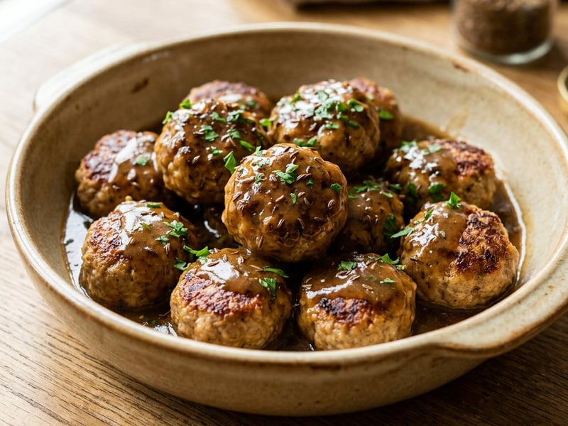 Franconian Meatballs in Dark Beer Sauce | Hearty & Quick