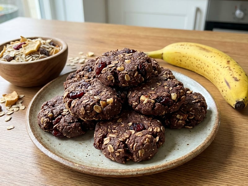 Freche Freunde: Quick No-Bake Muesli Cookies – with Banana, Cocoa & Favorite Muesli