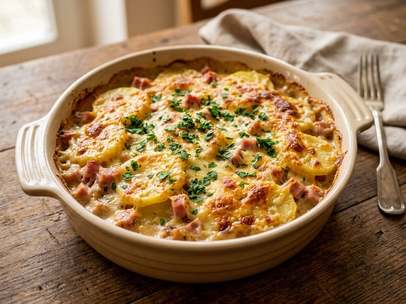 Potato and Ham Casserole | Savory Oven Delight