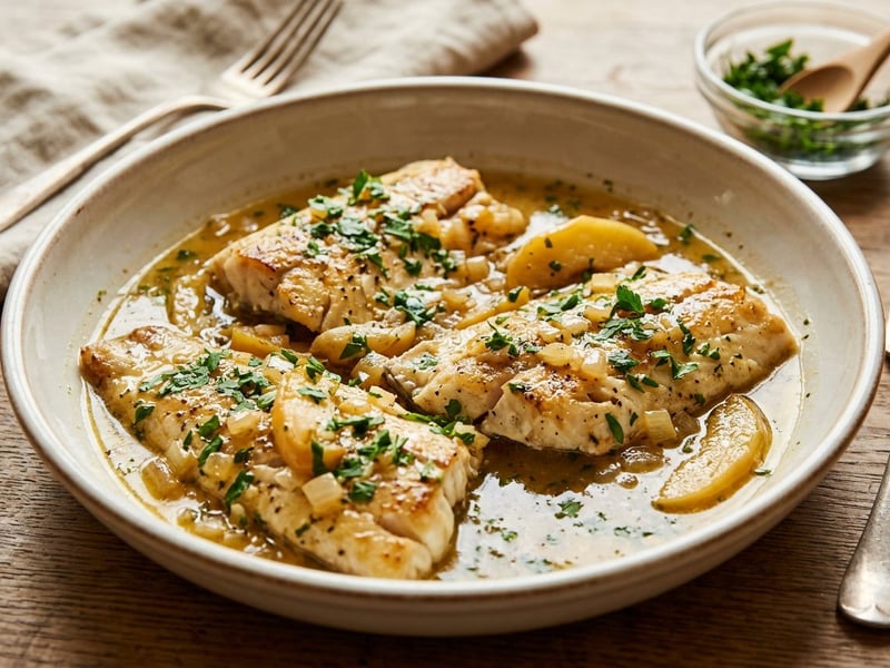 Merluza a la Sidra | Seehecht in feiner Cidre-Sauce