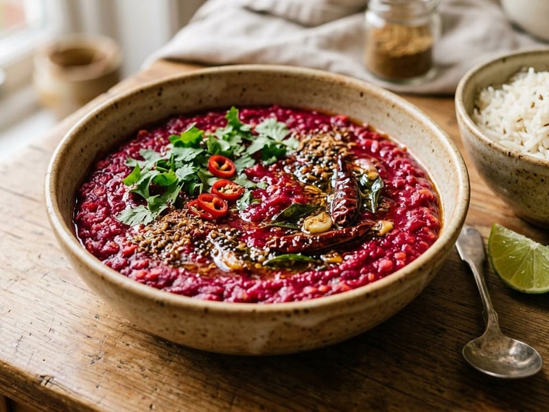 Indisches Rote-Bete-Linsen-Dal | Chukandar Dal