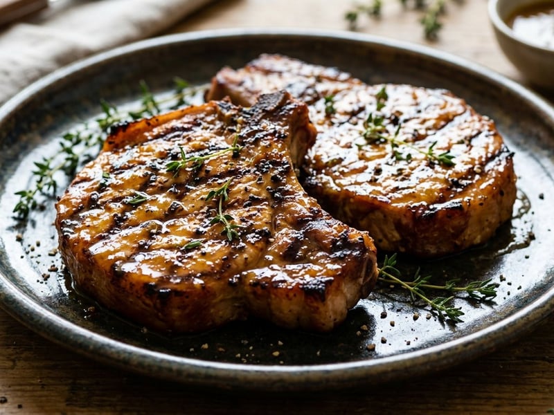 Grilled BBQ Kassler Steaks | Juicy with Apple-Mustard Glaze