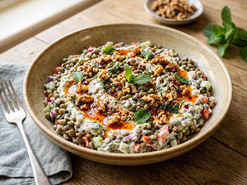 Yoğurtlu Mercimek | Türkischer Linsensalat mit Joghurt