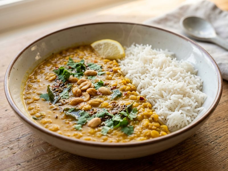 Indisches Gujarati Dal | Süß-saures Linsen-Curry