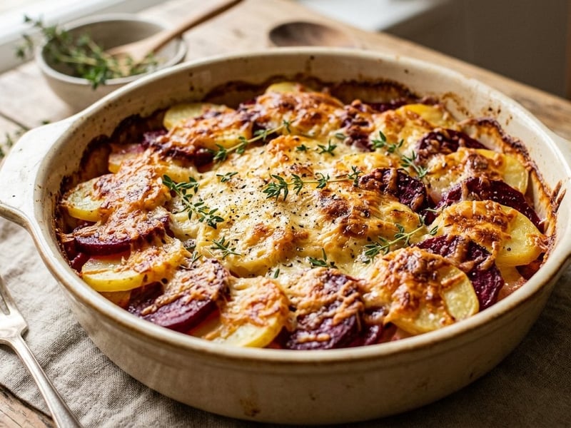 Potato and Beetroot Bake | Hearty Autumn Delight