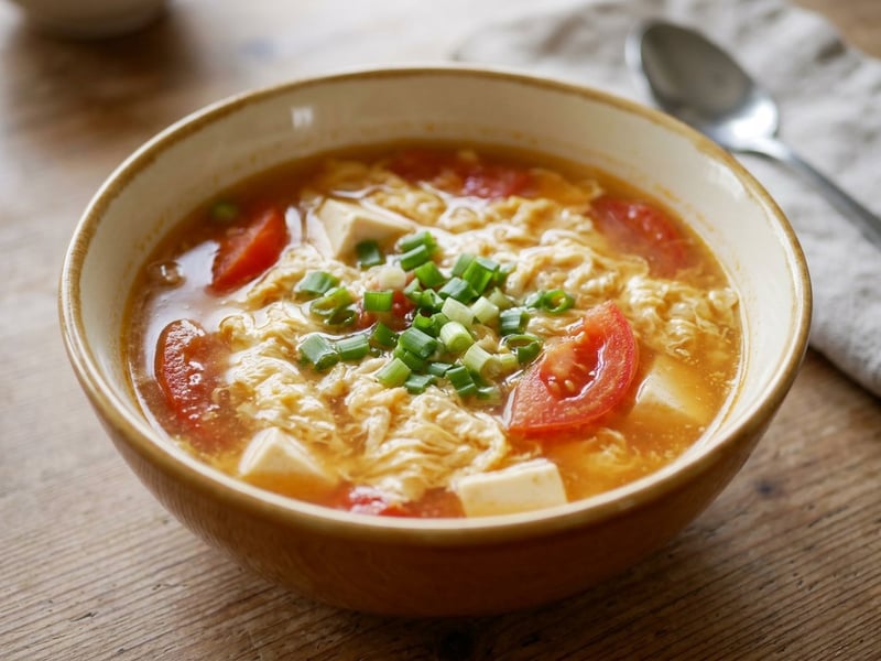 Chinese Tomato and Tofu Soup | Comforting & Silky