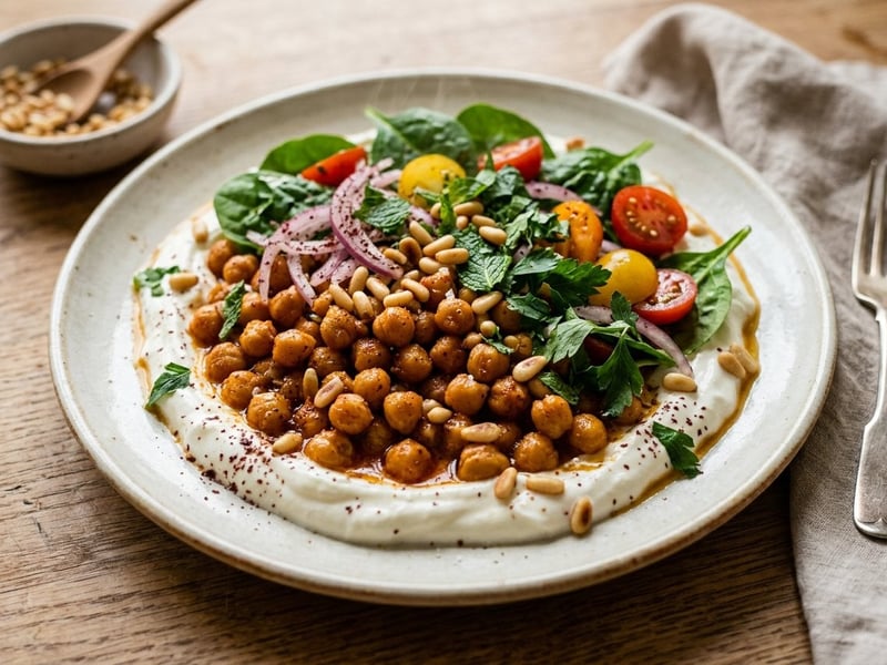 Turkish Pan-Fried Chickpea Salad | Sıcak Nohut