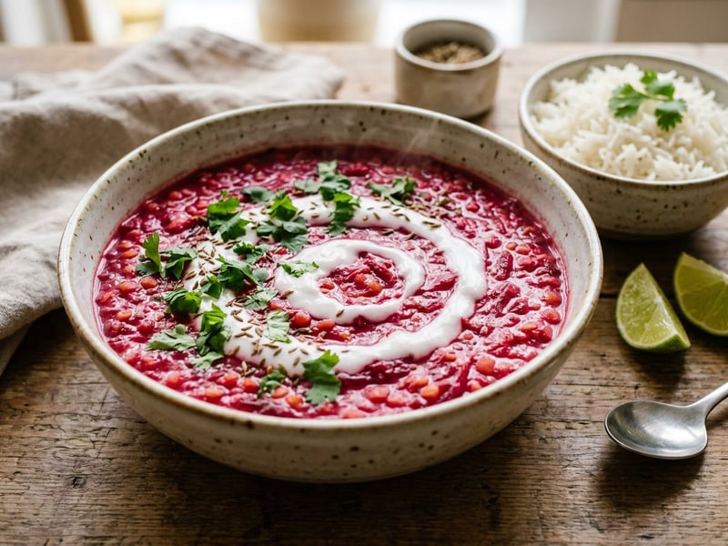 Indian Beetroot Lentil Dal | Creamy & Warming