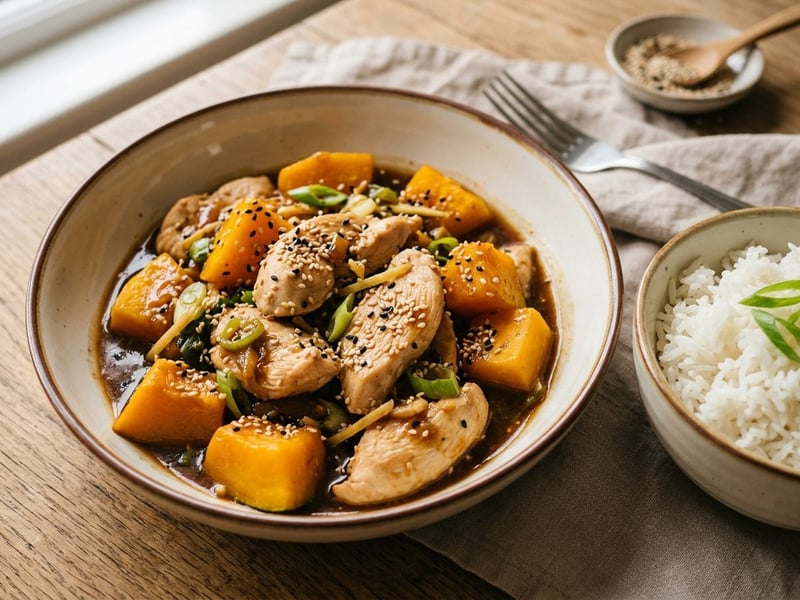 Autumn Pumpkin & Chicken Wok | Crisp & Tender in 15 Min.