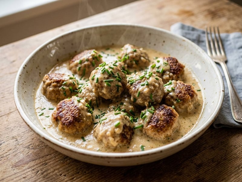 Franconian Meatballs in Creamy Horseradish Sauce | Quick & Hearty