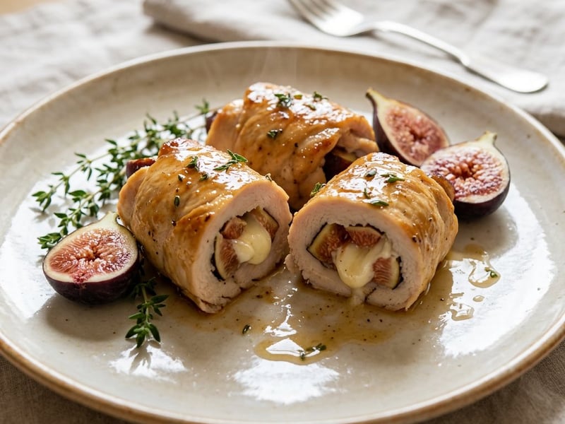 Greek Turkey Involtini with Goat Cheese & Figs | In 25 Mins