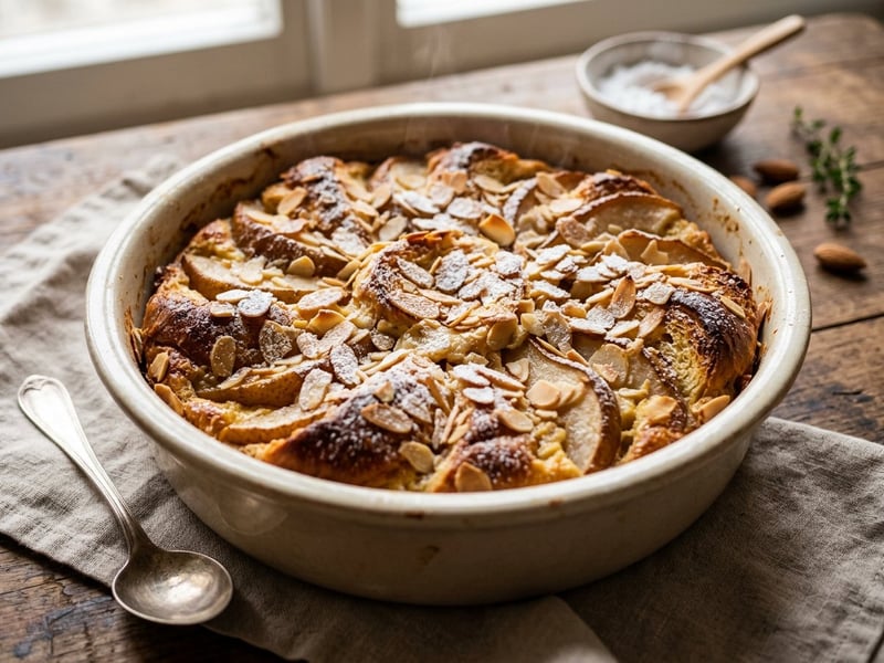 Bavarian Pear Scheiterhaufen | Traditional Bavarian Casserole with Cinnamon & Almonds