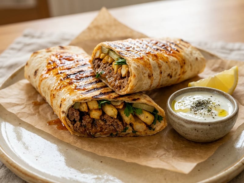 Hatay Usulü Soslu Dürüm | Crispy Toasted Kebab Wrap