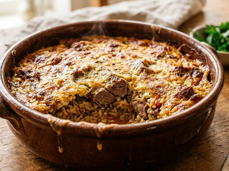Balkan Tavë Kosi | Tender Lamb with Yogurt Crust