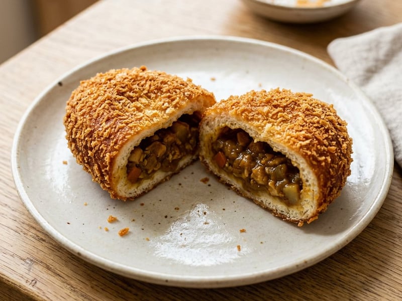 Japanisches Chicken Kare Pan | Knuspriges Streetfood-Currybrot