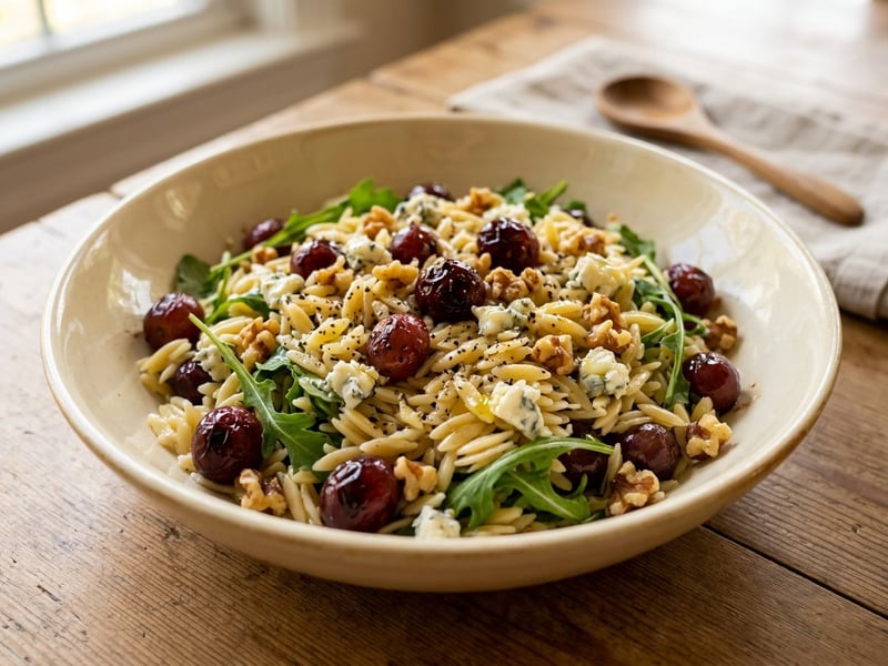 Italienischer Orzo-Salat | Mit Balsamico-Trauben