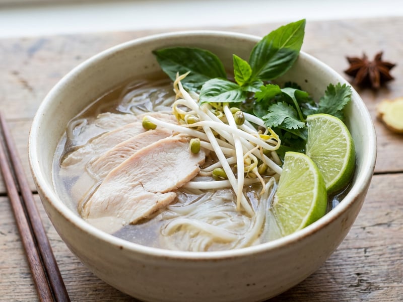 Pho with Turkey and Herbs