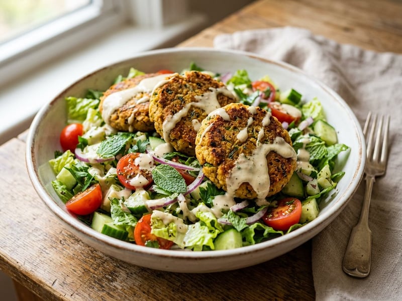 Türkischer Nohut-Köfte-Salat | Knusprige Kichererbsentaler