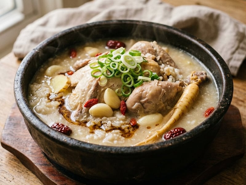 Korean Samgyetang | Warming Chicken Soup with Rice