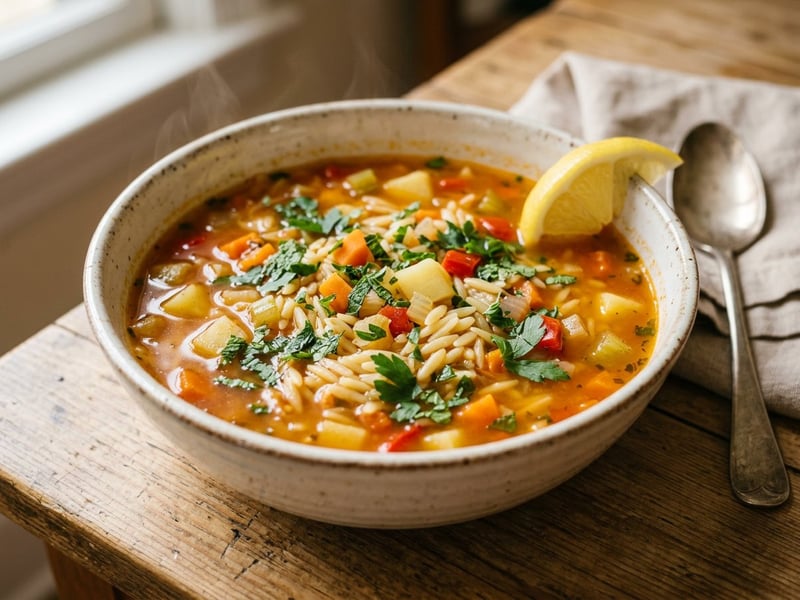 Şehriyeli Sebze Çorbası | Türkische Gemüsesuppe mit Fadennudeln