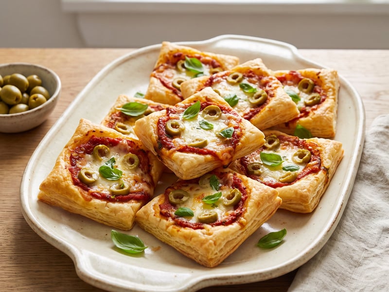 Mini Puff Pastry Pizzas