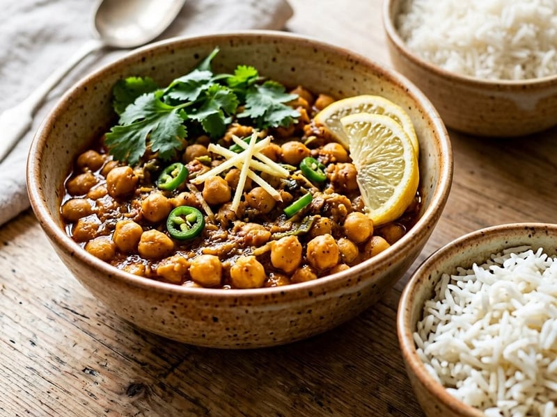Indisches Achari Chana | Pikantes Kichererbsen-Curry